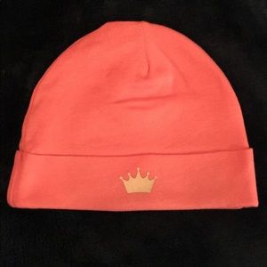 0/6 Month Light Pink Baby Girls Hat w Crown